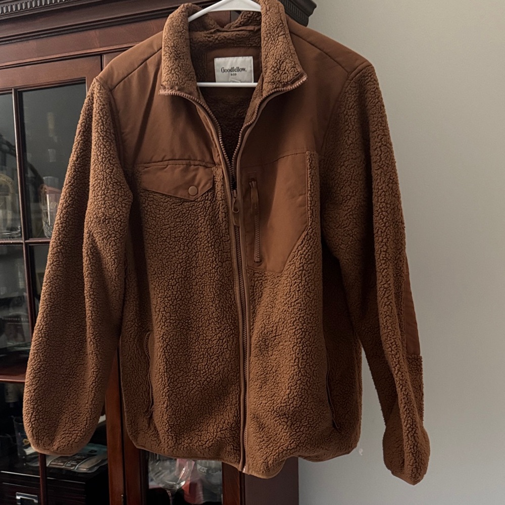Goodfellow & Co Men's Tan Fleece Jacket